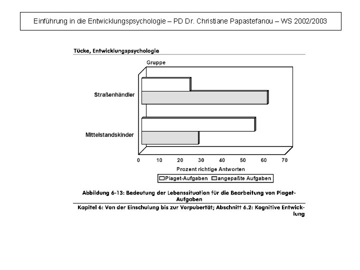 Einführung in die Entwicklungspsychologie – PD Dr. Christiane Papastefanou – WS 2002/2003 