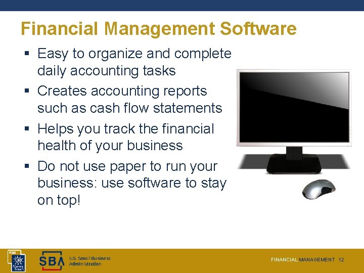 Financial Management FOR A SMALL BUSINESS Updated 09