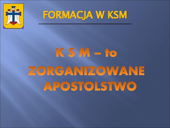 FORMACJA W KSM 