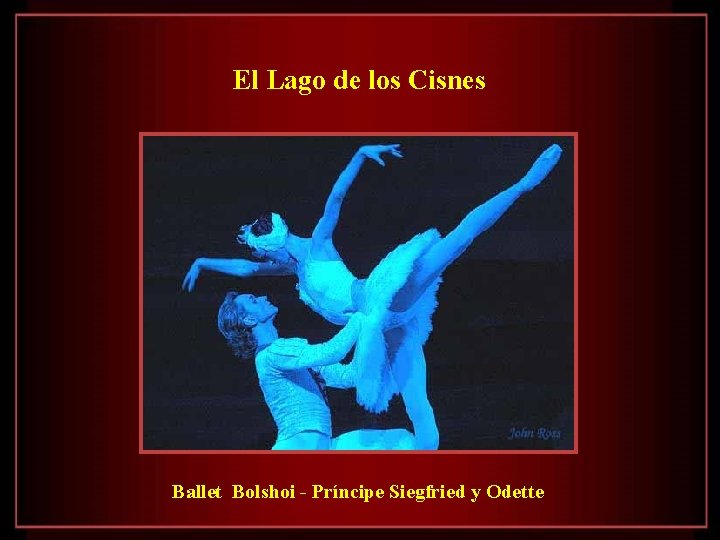 El Lago de los Cisnes Ballet Bolshoi - Príncipe Siegfried y Odette 