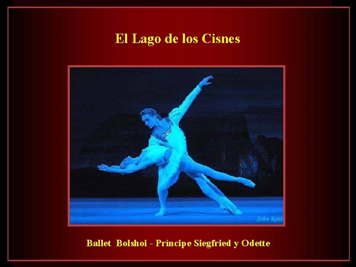 El Lago de los Cisnes Ballet Bolshoi - Príncipe Siegfried y Odette 