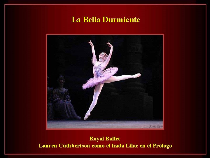 La Bella Durmiente Royal Ballet Lauren Cuthbertson como el hada Lilac en el Prólogo