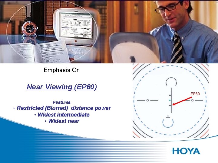 Emphasis On Near Viewing (EP 60) EP 60 Features • Restricted (Blurred) distance power