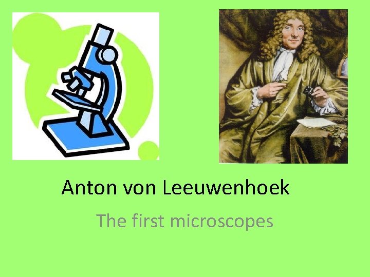 Anton von Leeuwenhoek The first microscopes 