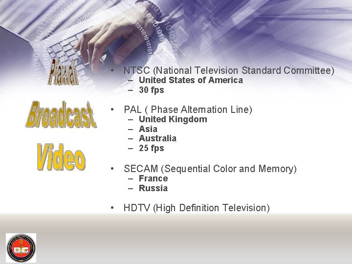  • NTSC (National Television Standard Committee) – United States of America – 30