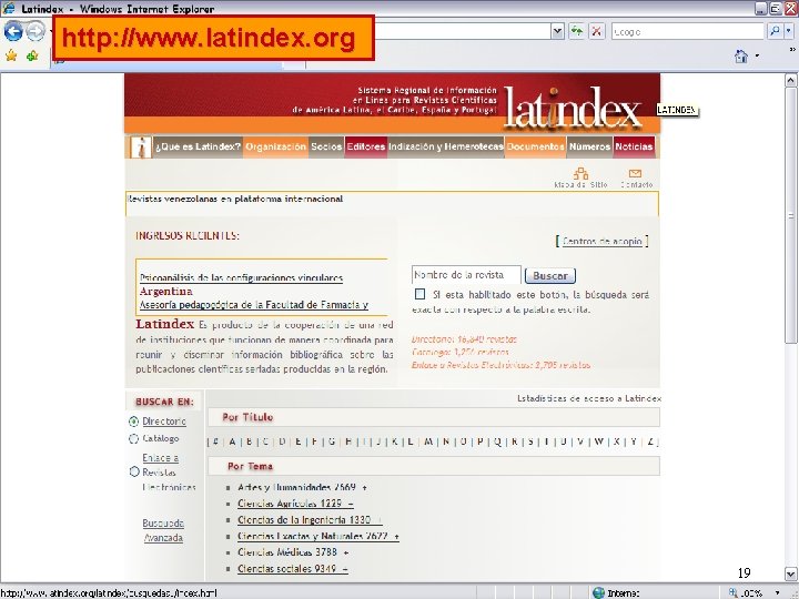 http: //www. latindex. org 19 