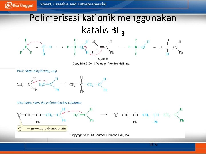 Polimerisasi kationik menggunakan katalis BF 3 109 