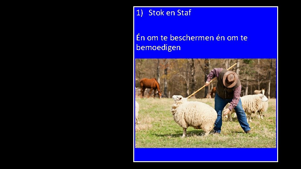 1) Stok en Staf Én om te beschermen én om te bemoedigen 