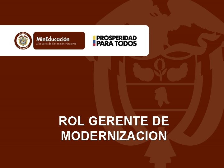 ROL GERENTE DE MODERNIZACION 