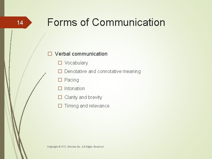 14 Forms of Communication � Verbal communication � Vocabulary � Denotative and connotative meaning