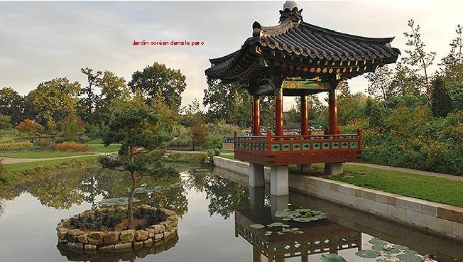 Jardin coréen dans le parc 