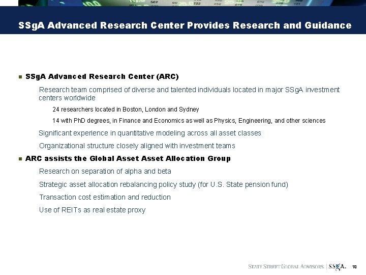 SSg. A Advanced Research Center Provides Research and Guidance n SSg. A Advanced Research