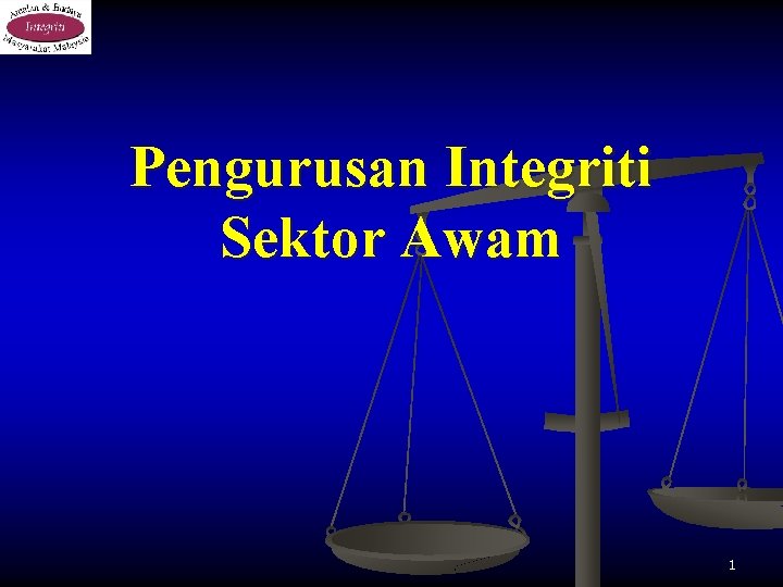 Pengurusan Integriti Sektor Awam 1 