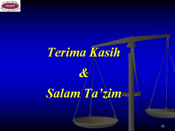 Terima Kasih & Salam Ta’zim 62 