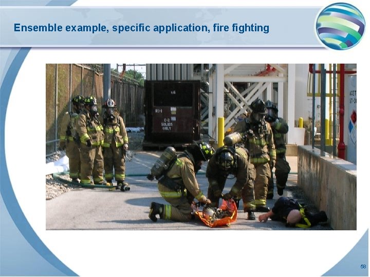 Ensemble example, specific application, fire fighting 58 