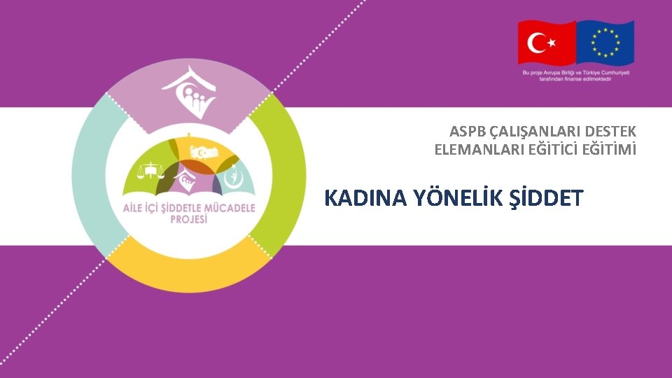 ASPB ÇALIŞANLARI DESTEK ELEMANLARI EĞİTİCİ EĞİTİMİ KADINA YÖNELİK ŞİDDET ASPB ÇALIŞANLARI DESTEK ELEMANLARI EĞİTİCİ EĞİTİMİ KADINA YÖNELİK ŞİDDET