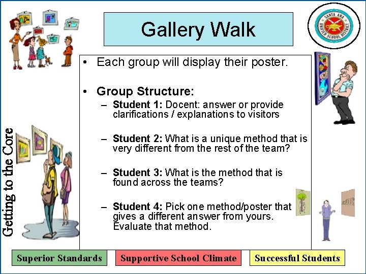 Getting to the Core Gallery Walk • Each group will display their poster. •