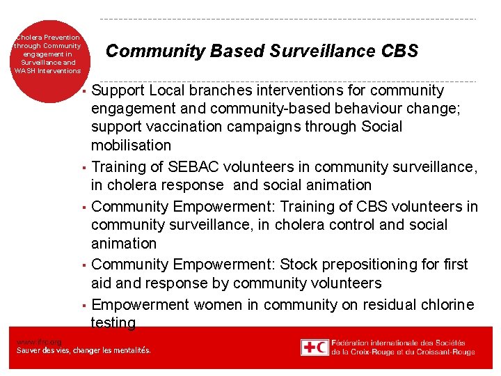 Systeme d’alerte Cholera Prevention – Surveillence through Community Epidemiologique engagement in a Baseand Surveillance