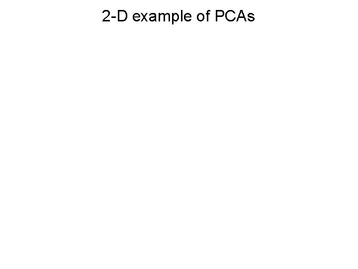 2 -D example of PCAs 
