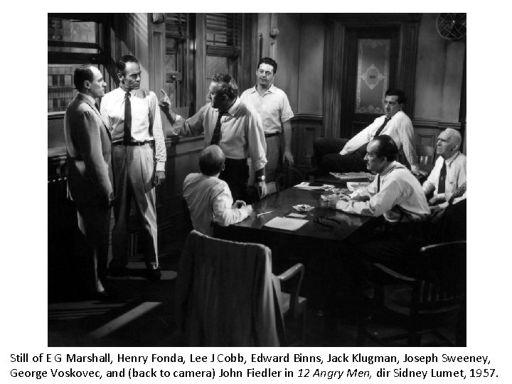 Still of E G Marshall, Henry Fonda, Lee J Cobb, Edward Binns, Jack Klugman,