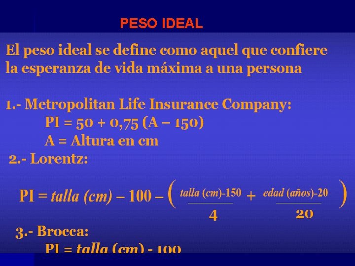 PESO IDEAL 