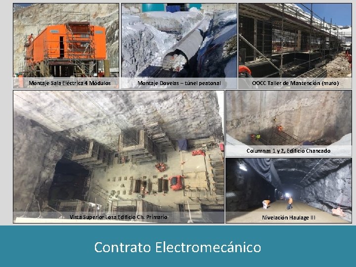 Montaje Sala Eléctrica 4 Módulos Montaje Dovelas – túnel peatonal OOCC Taller de Mantención