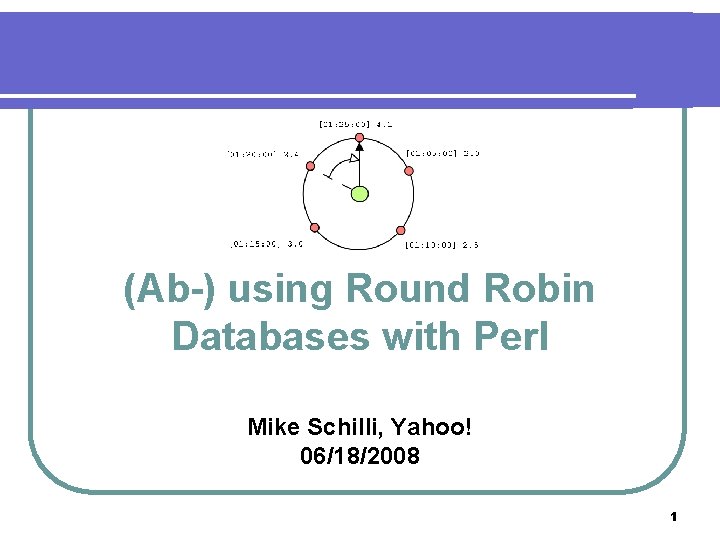 (Ab-) using Round Robin Databases with Perl Mike Schilli, Yahoo! 06/18/2008 1 