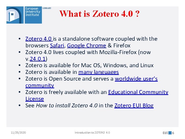 What is Zotero 4. 0 ? • Zotero 4. 0 is a standalone software