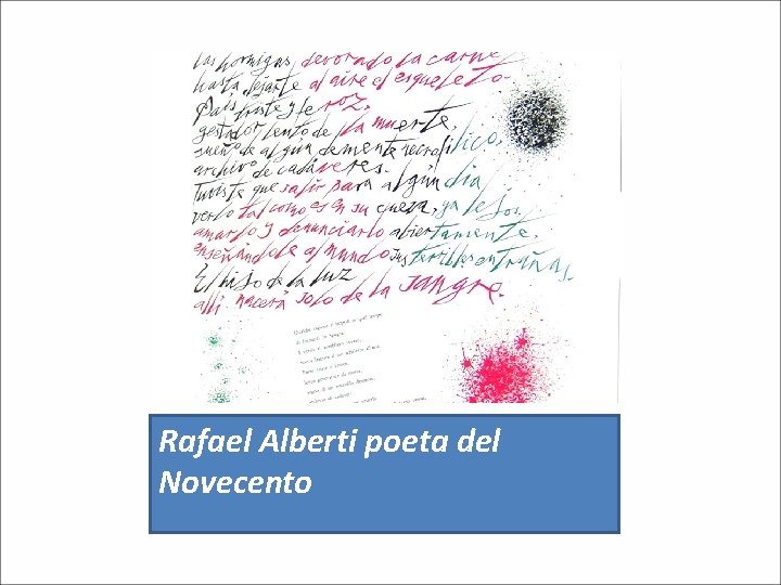 Rafael Alberti poeta del Novecento 