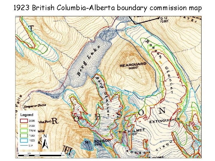 1923 British Columbia-Alberta boundary commission map 