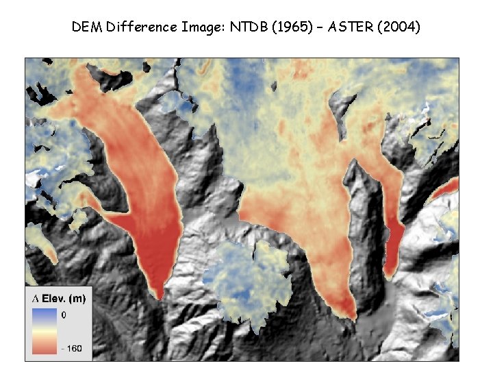 DEM Difference Image: NTDB (1965) – ASTER (2004) 