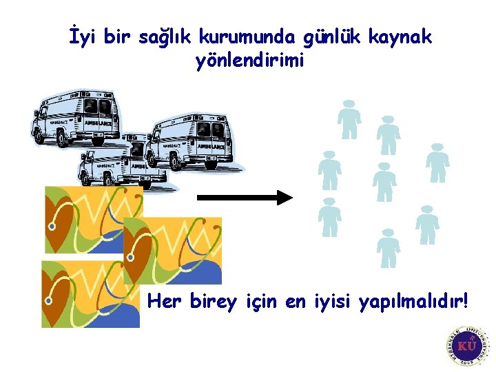 İyi bir sağlık kurumunda günlük kaynak yönlendirimi Her birey için en iyisi yapılmalıdır! 