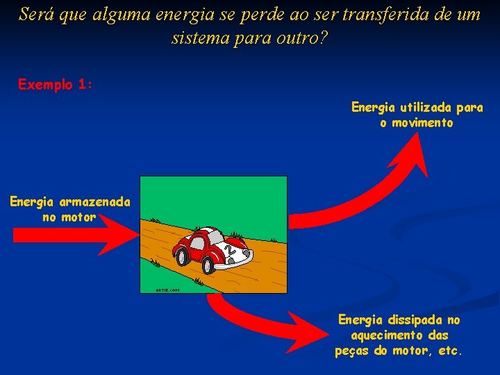 Será que alguma energia se perde ao ser transferida de um sistema para outro?