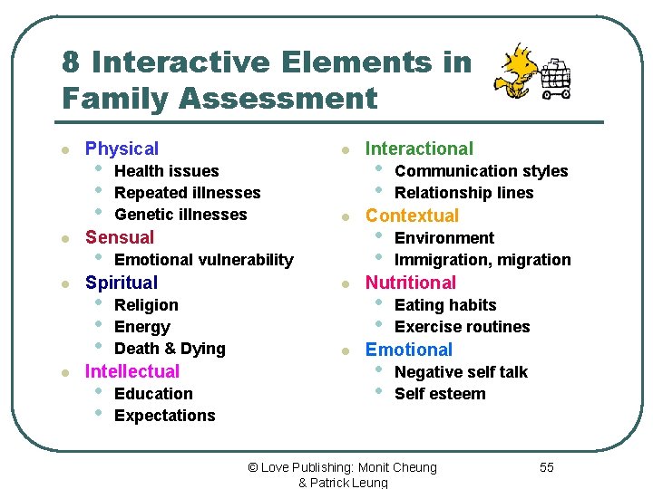 8 Interactive Elements in Family Assessment l l Physical • • • l Health