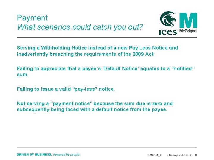 Changes to the Construction Act and a Legal