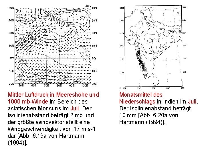 Mittler Luftdruck in Meereshöhe und 1000 mb-Winde im Bereich des asiatischen Monsuns im Juli. Mittler Luftdruck in Meereshöhe und 1000 mb-Winde im Bereich des asiatischen Monsuns im Juli.
