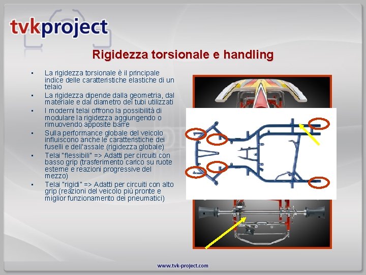 Rigidezza torsionale e handling • • • La rigidezza torsionale è il principale indice