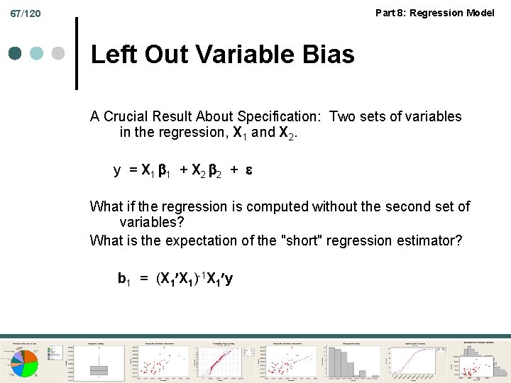 Part 8: Regression Model 67/120 Left Out Variable Bias A Crucial Result About Specification: