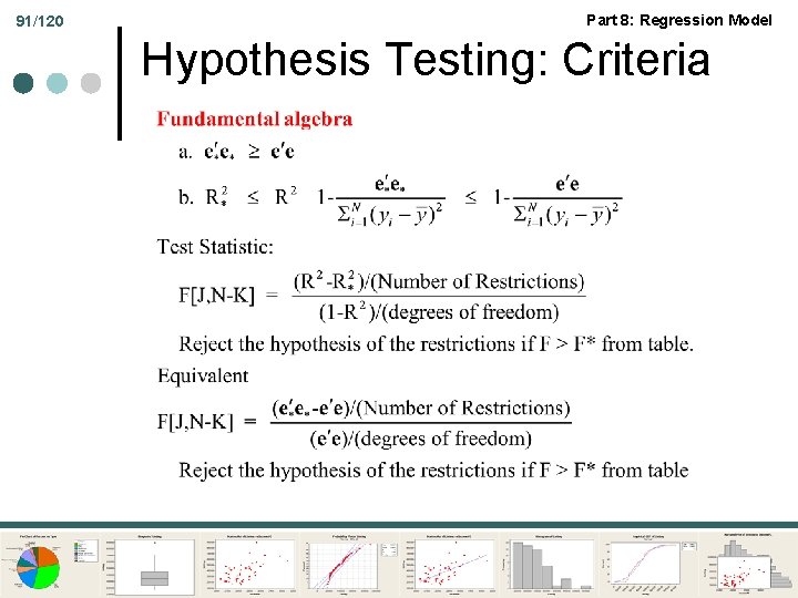 91/120 Part 8: Regression Model Hypothesis Testing: Criteria 