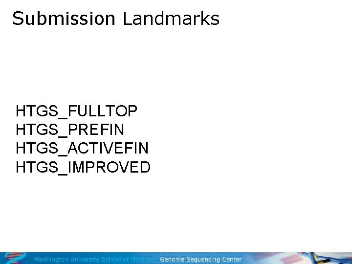 Submission Landmarks HTGS_FULLTOP HTGS_PREFIN HTGS_ACTIVEFIN HTGS_IMPROVED 