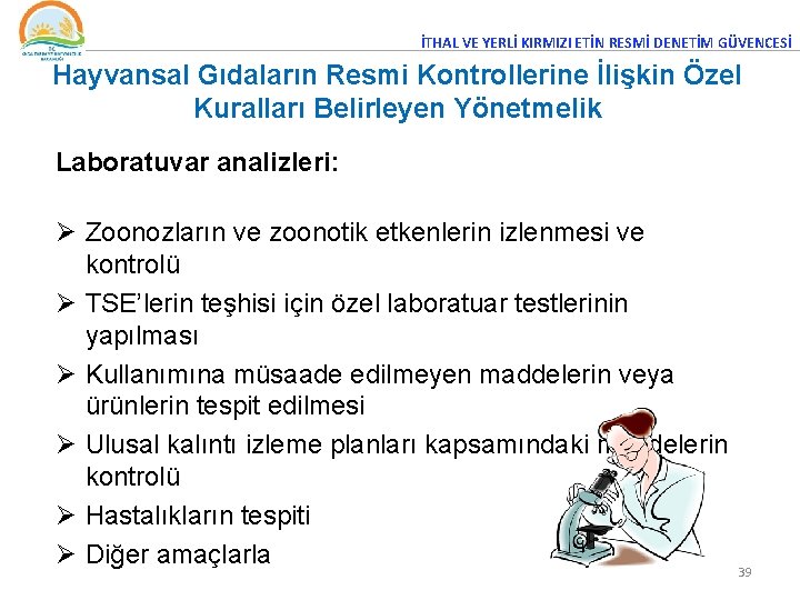 İTHAL VE YERLİ KIRMIZI ETİN RESMİ DENETİM GÜVENCESİ Hayvansal Gıdaların Resmi Kontrollerine İlişkin Özel