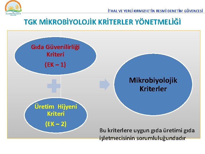 İTHAL VE YERLİ KIRMIZI ETİN RESMİ DENETİM GÜVENCESİ TGK MİKROBİYOLOJİK KRİTERLER YÖNETMELİĞİ Gıda Güvenilirliği