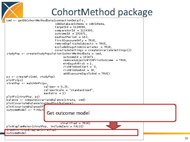 Cohort. Method package cmd <- get. Db. Cohort. Method. Data(connection. Details , cdm. Database.