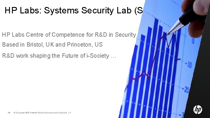 HP Labs: Systems Security Lab (SSL) HP Labs Centre of Competence for R&D in