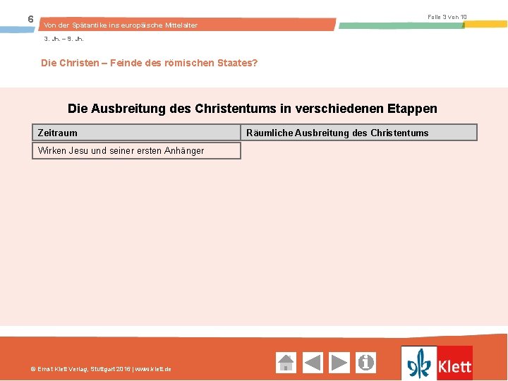 6 Folie 3 von 10 Von der Spätantike ins europäische Mittelalter 3. Jh. –