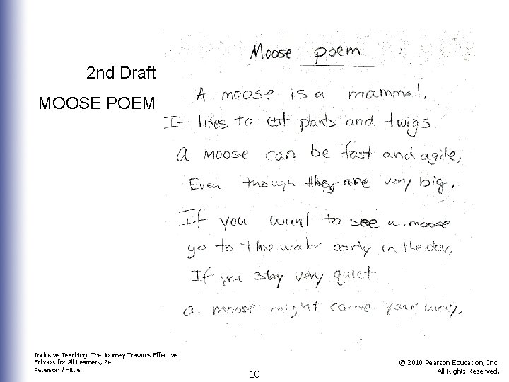 2 nd Draft MOOSE POEM Inclusive Teaching: The Journey Towards Effective Schools for All