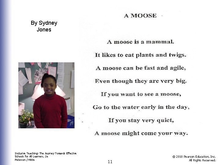 By Sydney Jones Inclusive Teaching: The Journey Towards Effective Schools for All Learners, 2