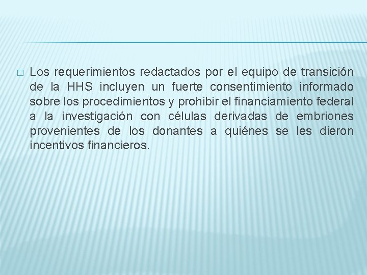 � Los requerimientos redactados por el equipo de transición de la HHS incluyen un