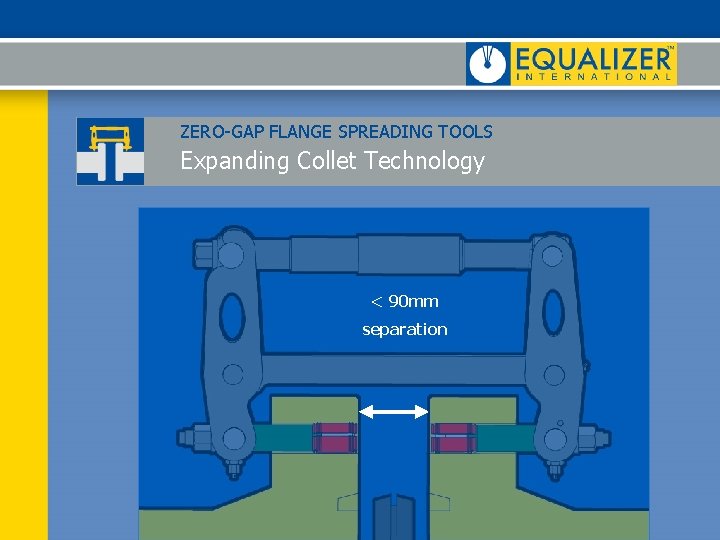 ZERO-GAP FLANGE SPREADING TOOLS Expanding Collet Technology < 90 mm separation ZERO-GAP FLANGE SPREADING TOOLS Expanding Collet Technology < 90 mm separation