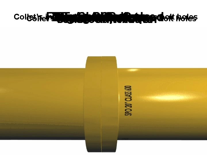 Collet’s inserted into. Actuator opposing flange bolt holes Collet’s (orange) Expand in flange Ring Collet’s inserted into. Actuator opposing flange bolt holes Collet’s (orange) Expand in flange Ring